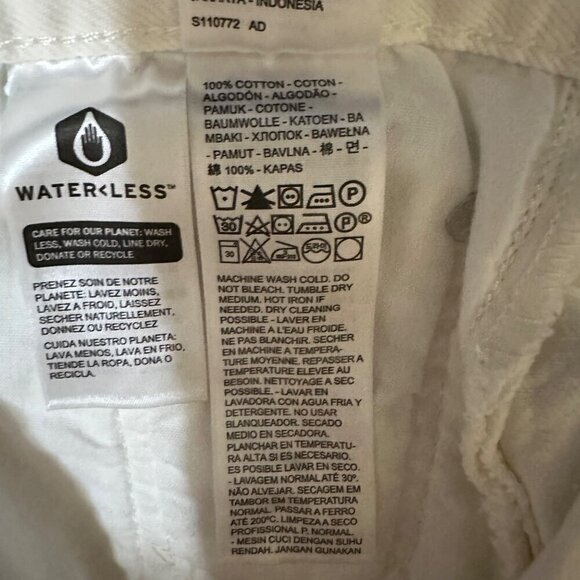 Levi's‎ Cut Off Button Fly Shorts White Distressed Casual Summer Women's Size 27 - Picture 6 of 9